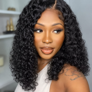 4x4 Water Wave Bob Glueless Wigs Human Hair For Women Deep Curly Human Hair Wig Ready To Go Human Hair Wigs Pre Cut Glueless Wig