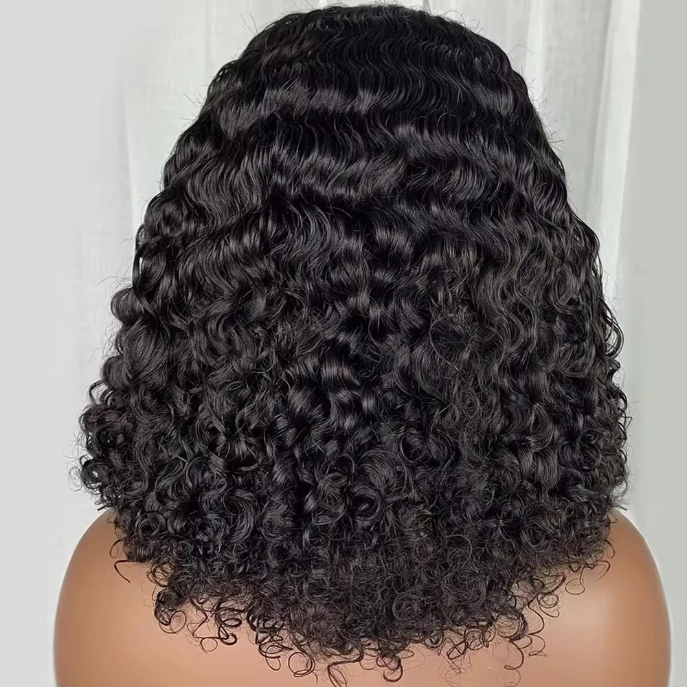 4x4 Water Wave Bob Glueless Wigs Human Hair For Women Deep Curly Human Hair Wig Ready To Go Human Hair Wigs Pre Cut Glueless Wig - Image 3