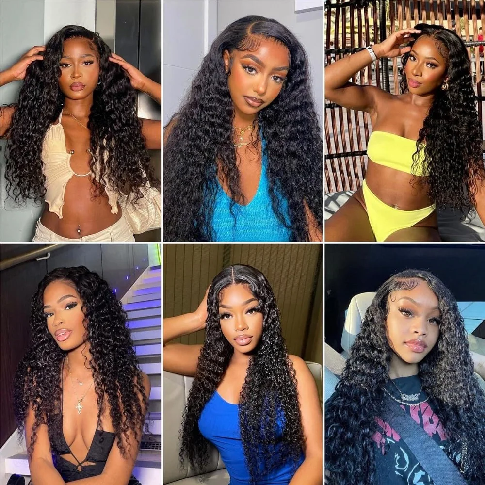 Deep Wave Human Hair Bundles 12A Brazlian Wearing Virgin Curly Raw Hair Extensions Bundles 100% Human Hair 2-5 Days Delivery - Image 4